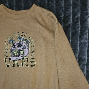 Vans. Womens long sleeved crew neck sweat shirt.  Burnt cool umber color. Small.